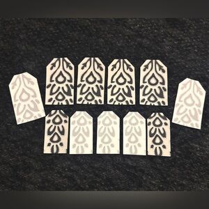 Hand Crafted Patterned Tags